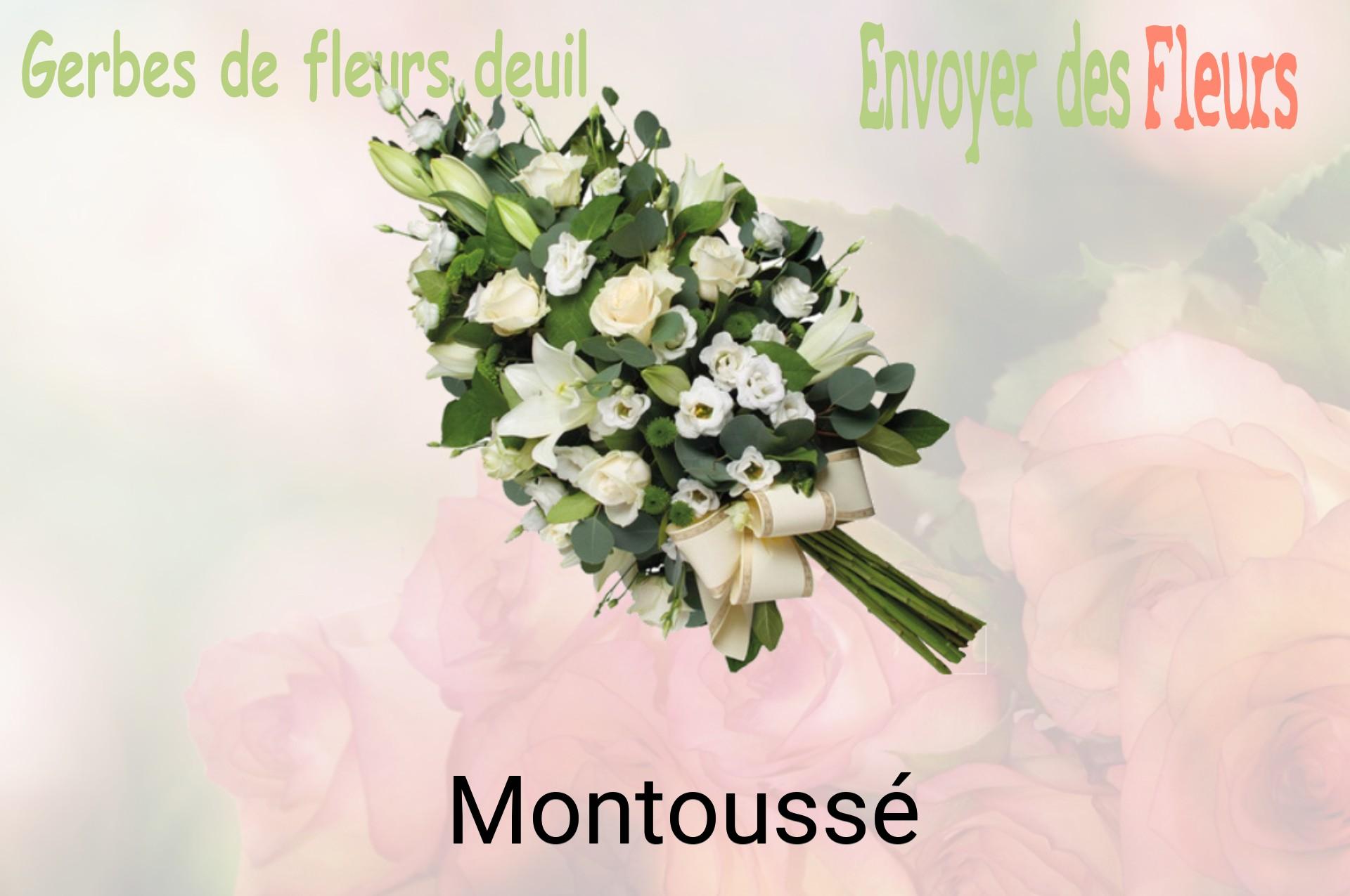 Gerbe de fleurs de deuil livrée à Montoussé